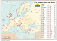 WHO European Healthy Cities Map